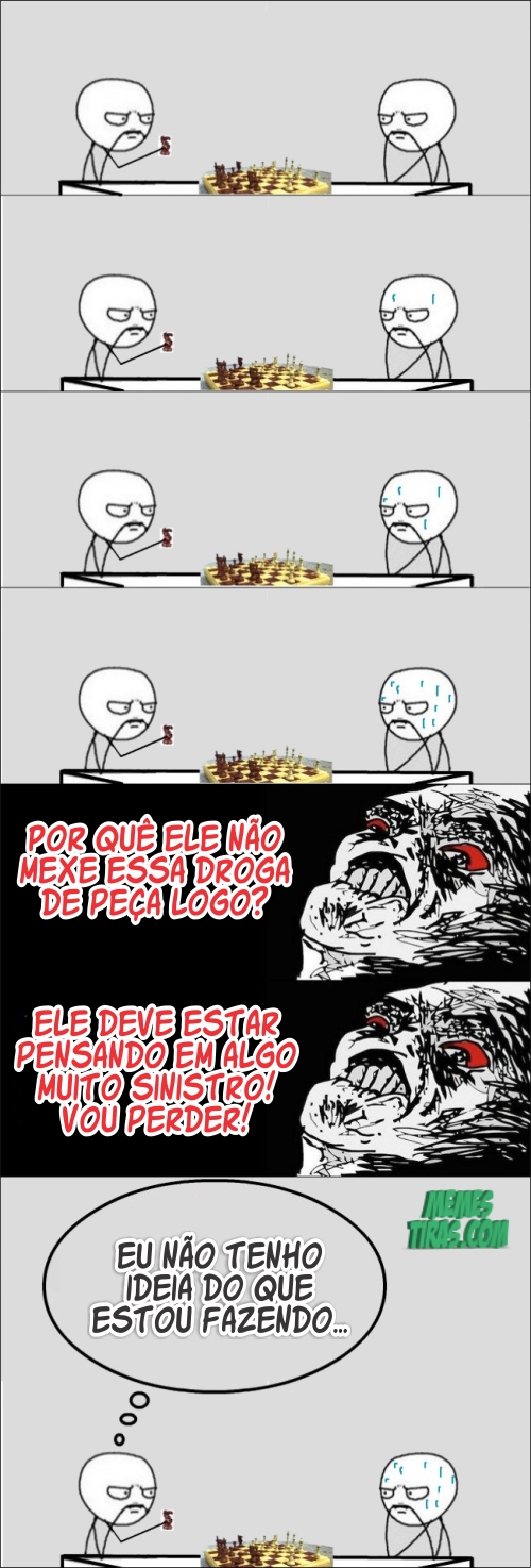 Memes Tiras: Jogando Xadrez com um estranho